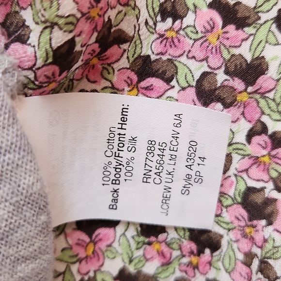 J. Crew silk and cotton tee, size XL - Picture 8 of 9